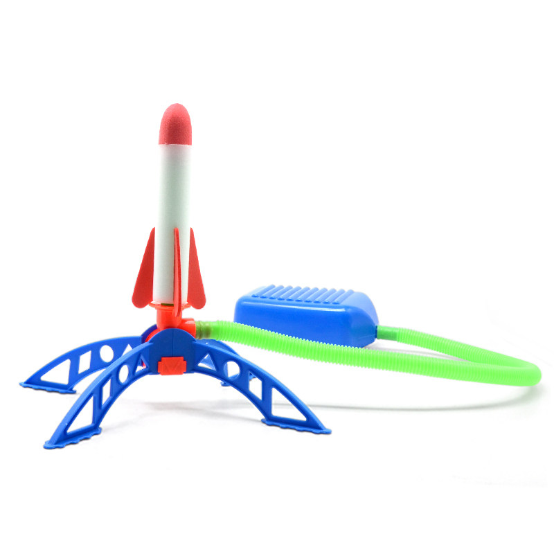 冲天火箭玩具闪光飞天炮弹脚踩发射亲子运动飞盘