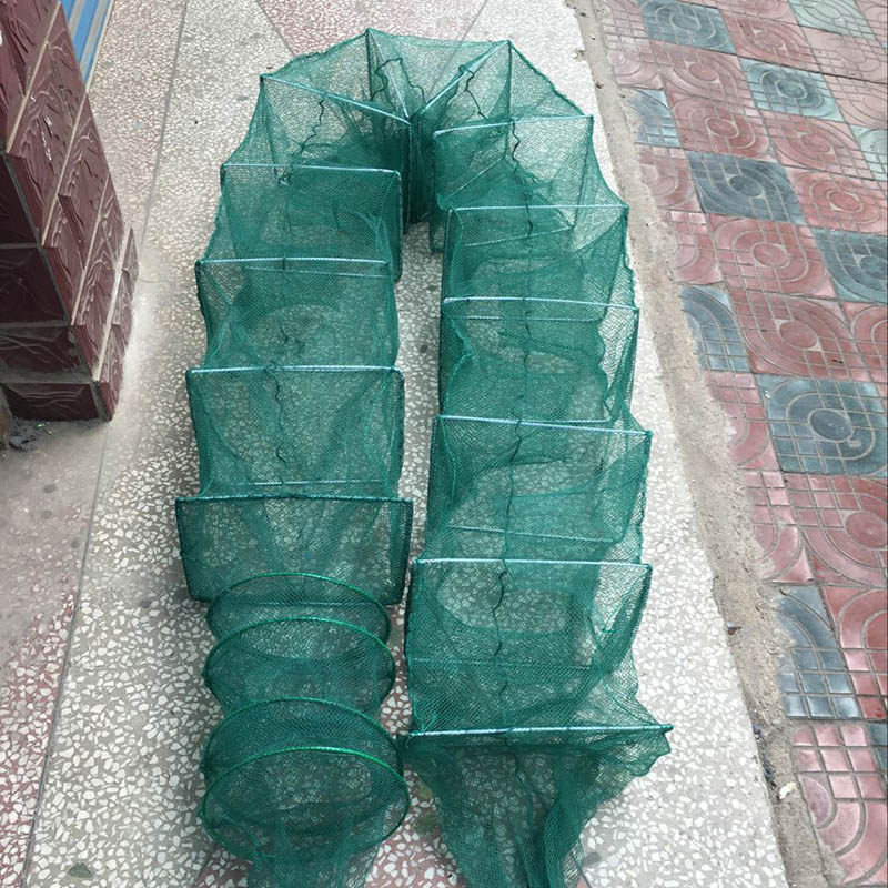 渔具鳄图腾折叠渔网鱼网龙虾自动虾笼虾网鱼护鱼护