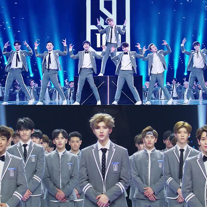 偶像练习生eiei儿童成人人街舞蹈演出西服毕业民族服装