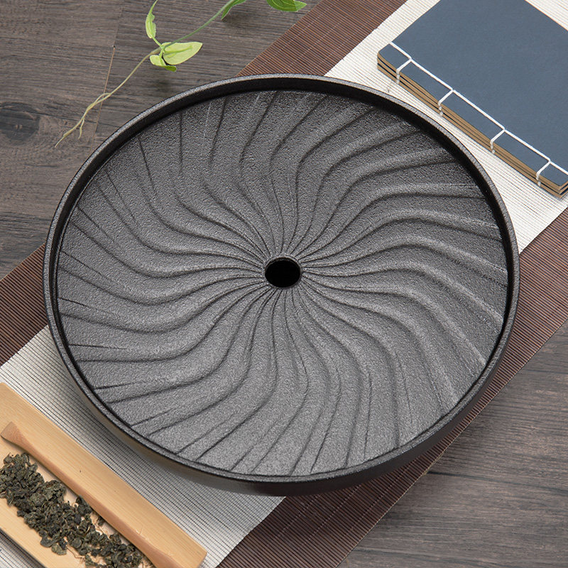 茶海功夫干泡小茶台茶具茶盘圆形托盘客厅陶瓷茶盘