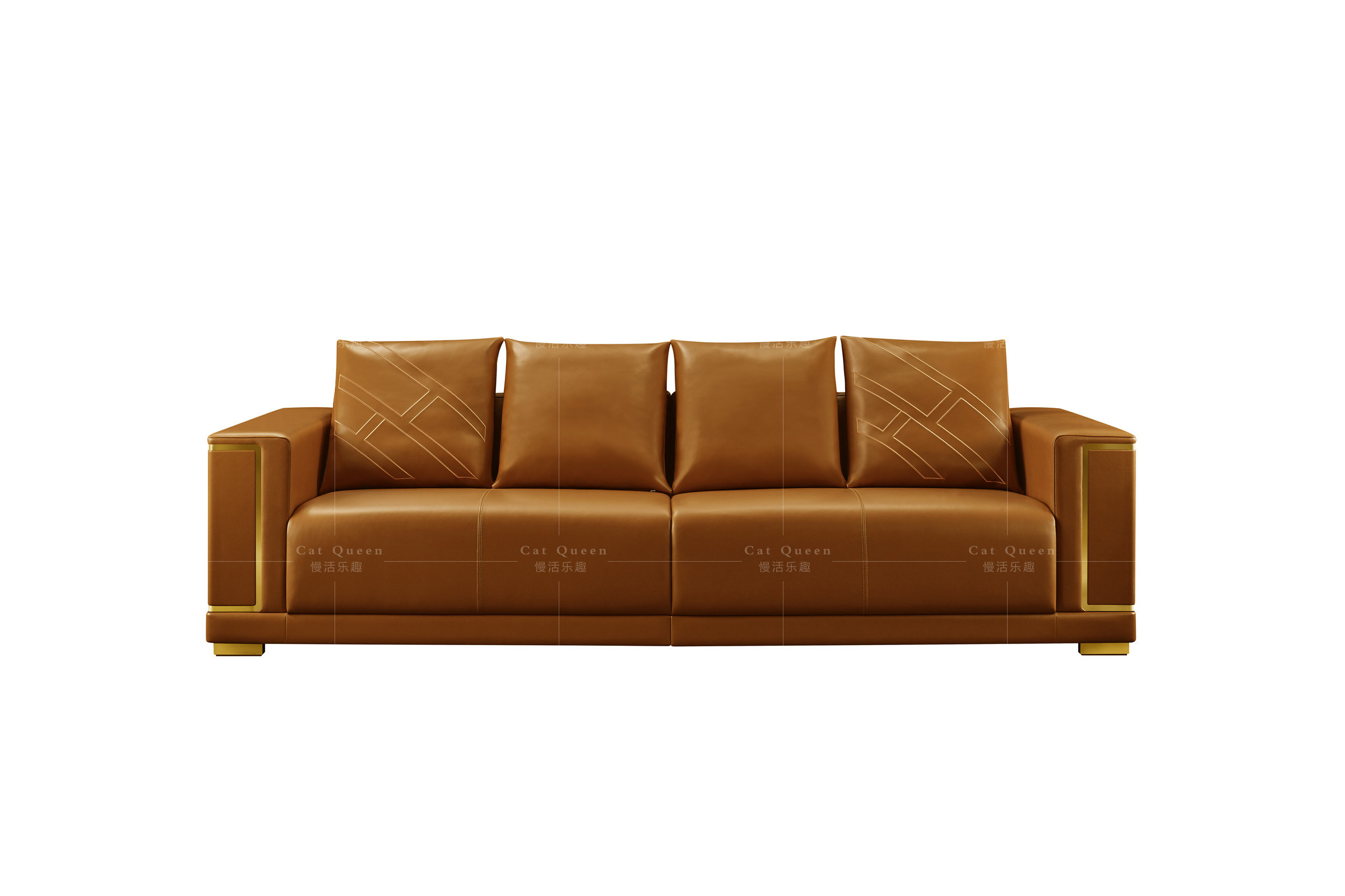 芬迪意大利fendi轻奢整装沙发北欧现代皮艺沙发