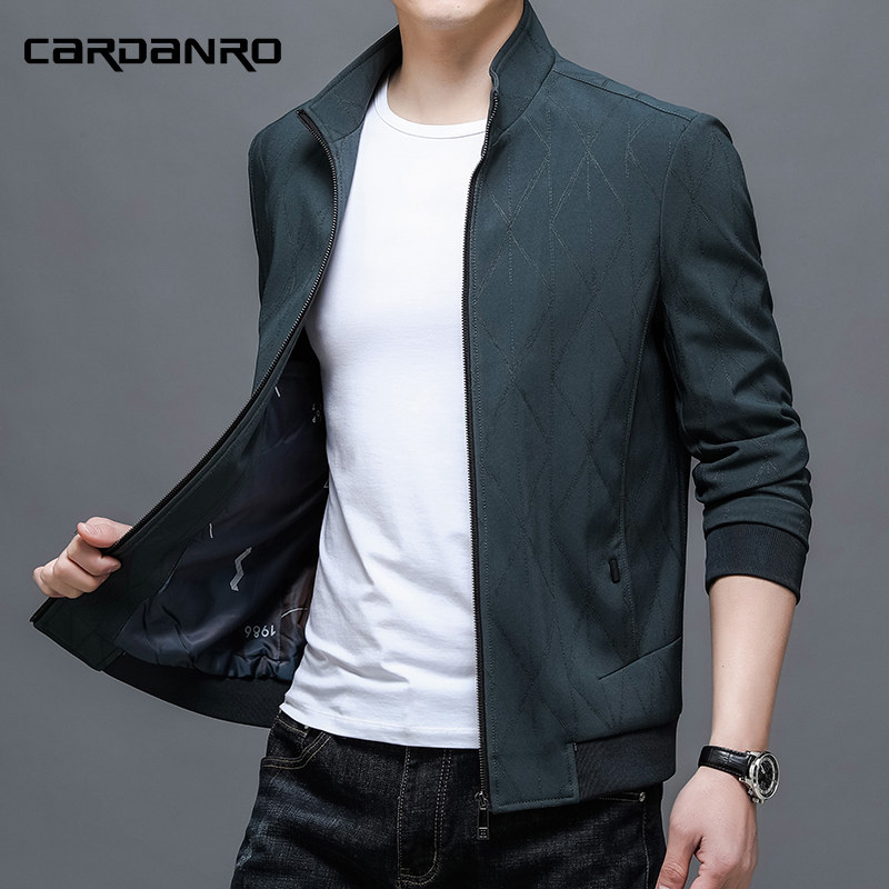 卡丹路轻薄立领青年男士上衣休闲帅气外穿夹克衫夹克
