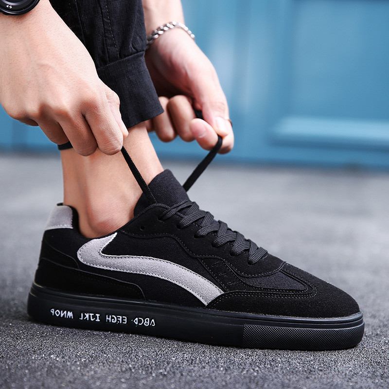 香港潮牌春夏新款韩版时尚男鞋百搭板鞋运动休闲透气防臭帆布鞋子