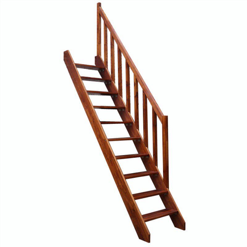 楼梯实木登高阁楼木梯梯子室内内室外带扶手整体楼梯