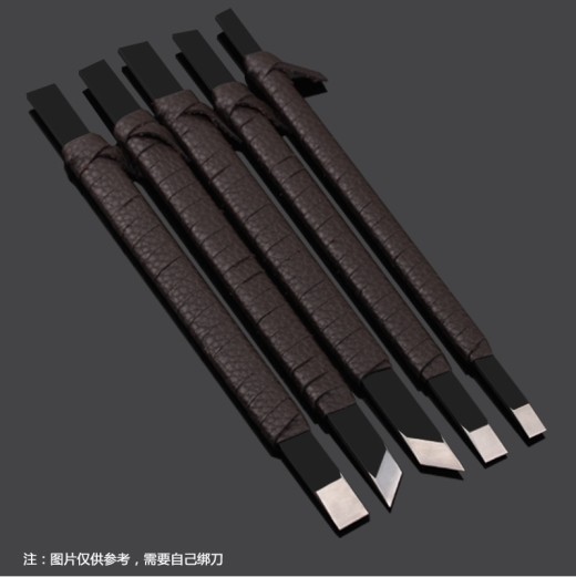 核雕平口刀3mm 手工diy刀具橄榄核核桃木刻刀 微雕雕刻刀工具-我爱内