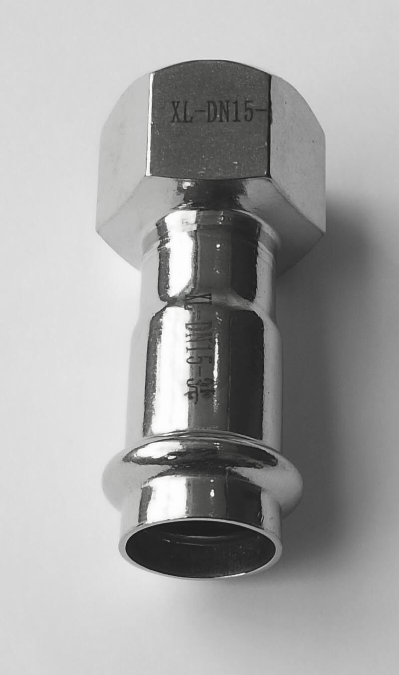 厂家直销国标304不锈钢卡压式管件dn15至dn100内牙直通接头