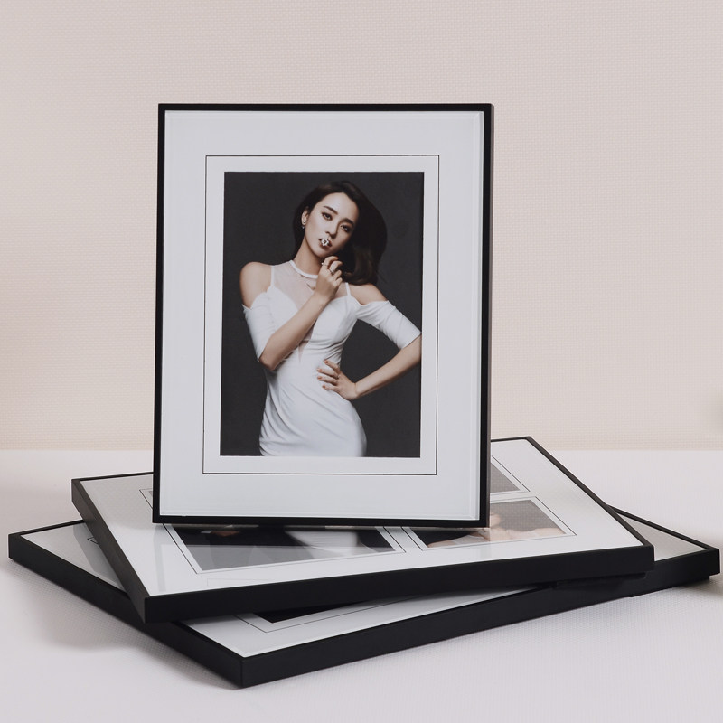 韩式简约婚纱照相框摆台超窄边框结婚照水晶桌摆组合照片7寸10寸