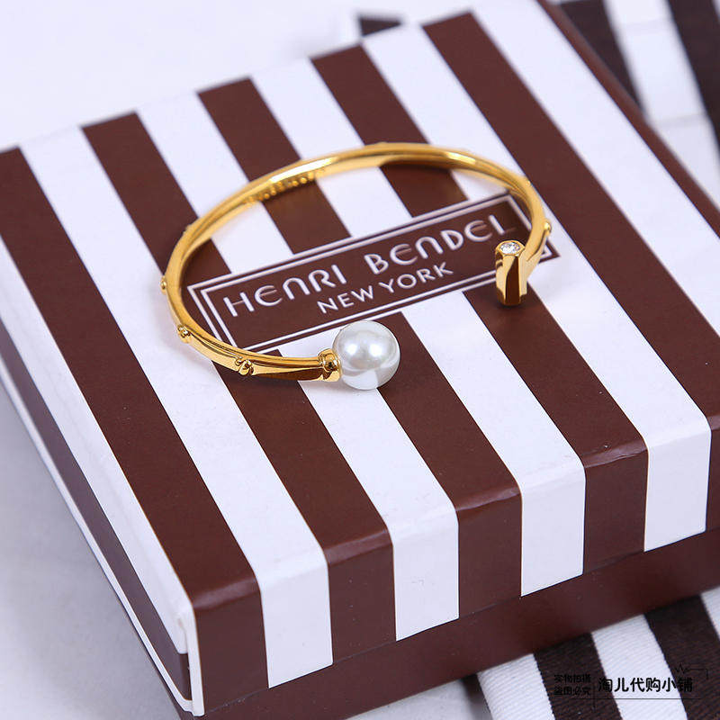 女士手环 bendel曼哈顿 米国 简约开口珍珠手镯 henri - 爱购网