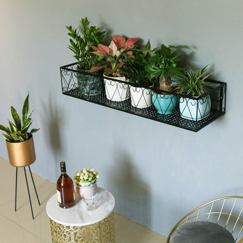 花架欧式铁艺墙花阳台壁挂墙上花盆盆架墙壁花架