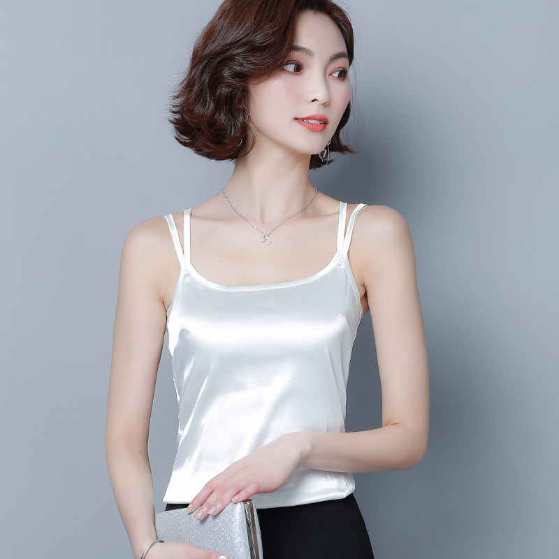 欧洲站流行女装吊带背心女士休闲百搭简约纯色背心吊带