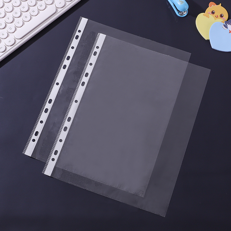 现货11孔一包透明磨砂加厚文件袋a4活页保护文件袋