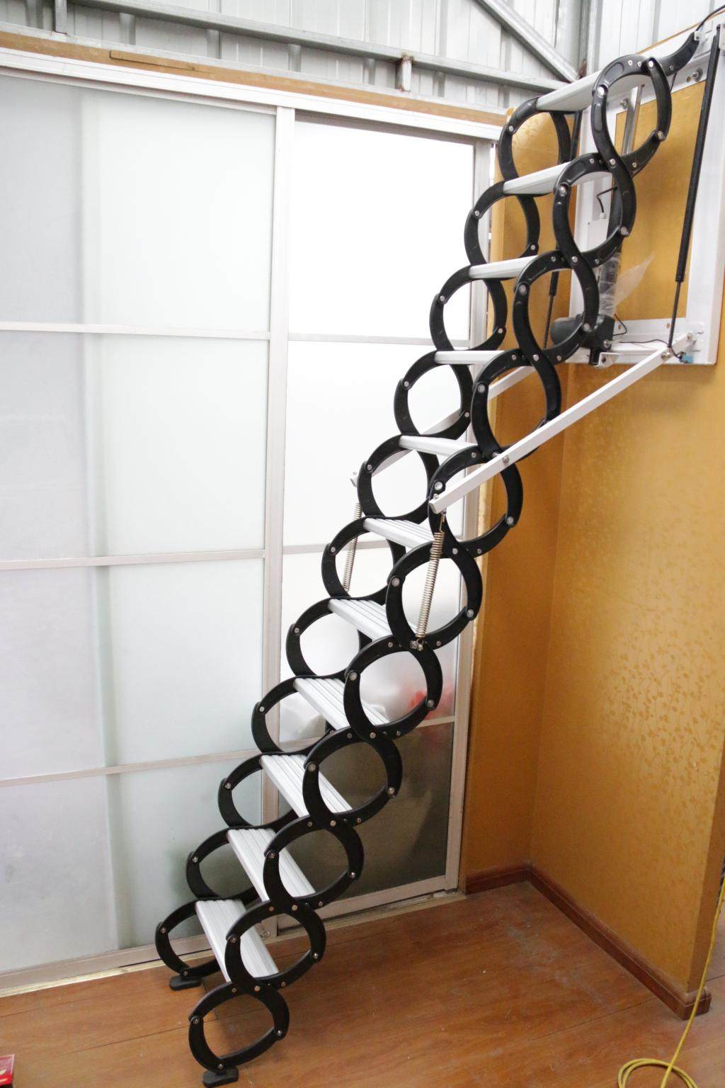 电动款室内楼梯壁挂平台复式家用阁楼楼梯升降扶梯伸缩楼梯