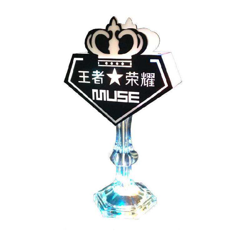 发亮个性异形夜场七彩服务临时发光台卡架展示牌位子台灯酒吧气氛