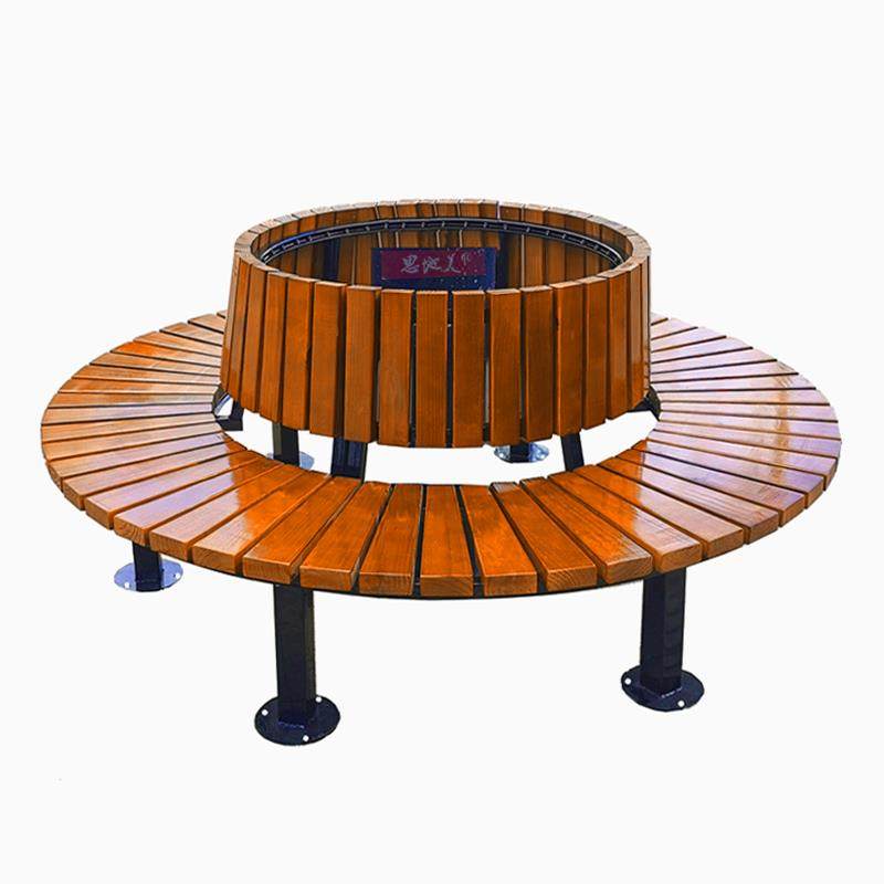 木制花台座椅公园椅子子实木木庭院木椅景观公园椅