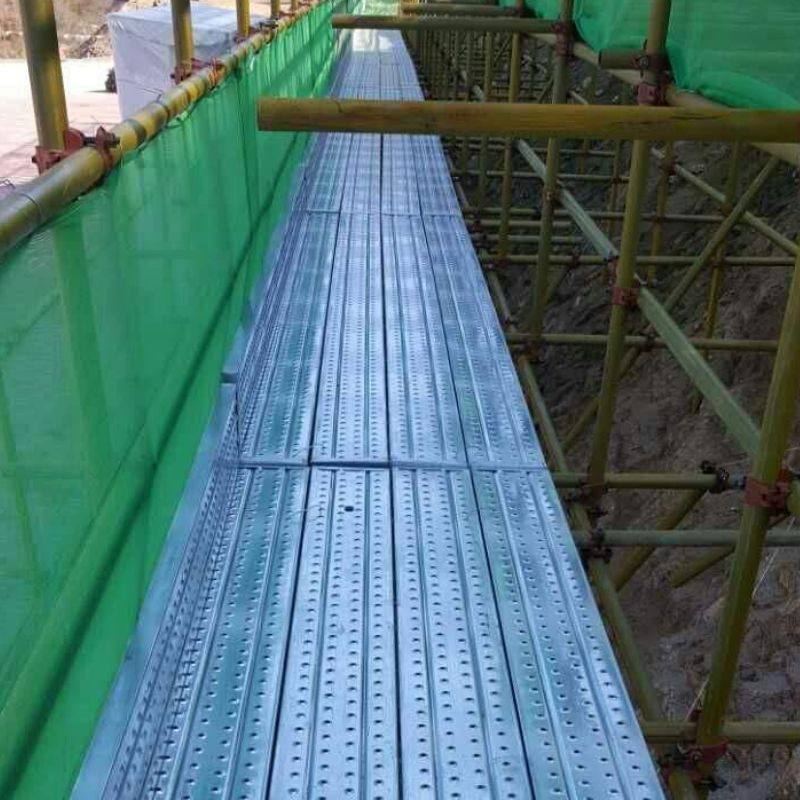 钢跳板盘扣式脚手架挂钩踏板建筑外架镀锌钢架板移动脚手架压瓦板