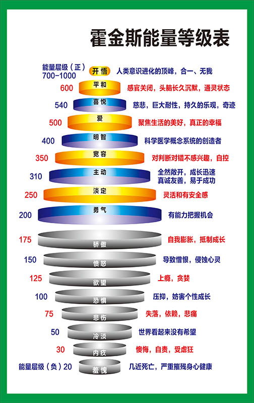 能量霍金金斯等级表情情绪层级励志语意识能级写真