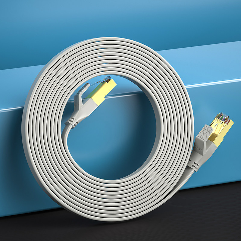 网线创者八类cat8屏蔽扁平万兆机顶盒路由器电脑网线