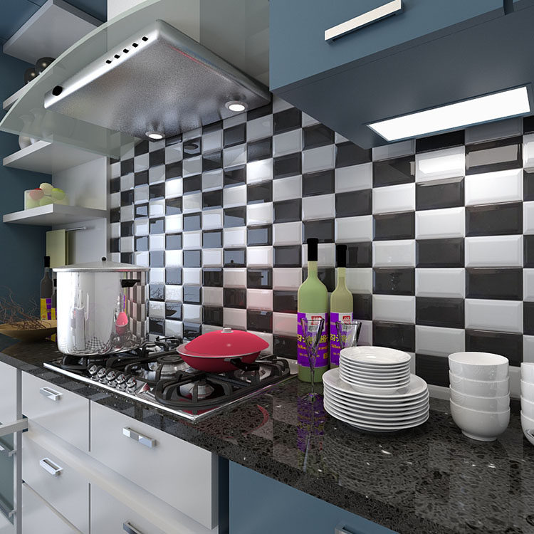 面包砖100黑白灰200瓷砖彩色厨房墙砖北欧小白砖卫生间厨卫地铁砖