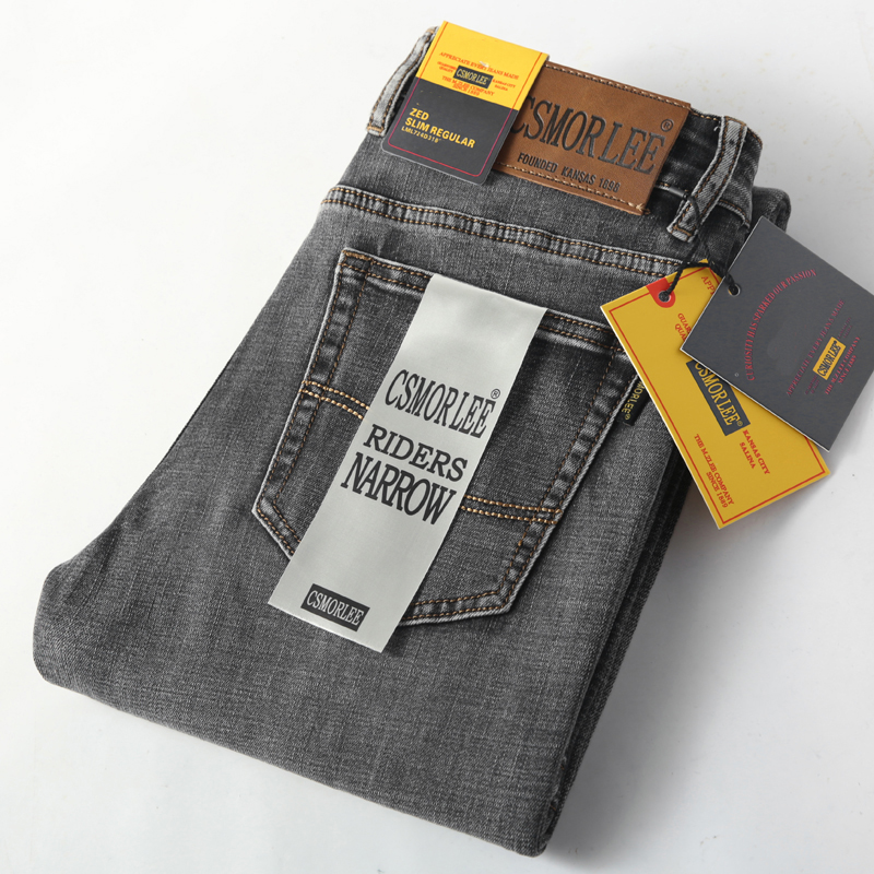 大牌子烟灰真品一线剪标男装牛仔裤外贸余单尾货原尾单牛货男长裤
