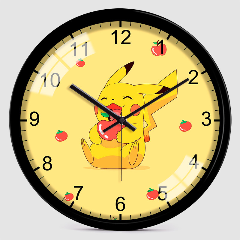 儿童挂钟钟表客厅卧室哆啦a梦静音卡通创意地中海时钟壁钟石英钟