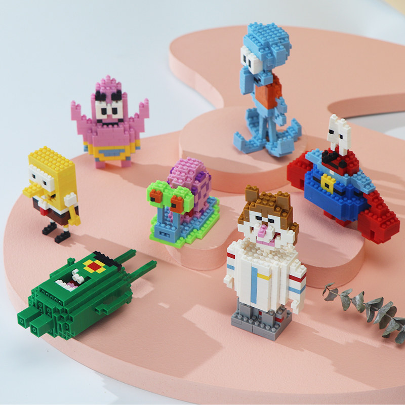 微型diy男生小颗颗粒积木拼装益智礼物玩具塑料积木