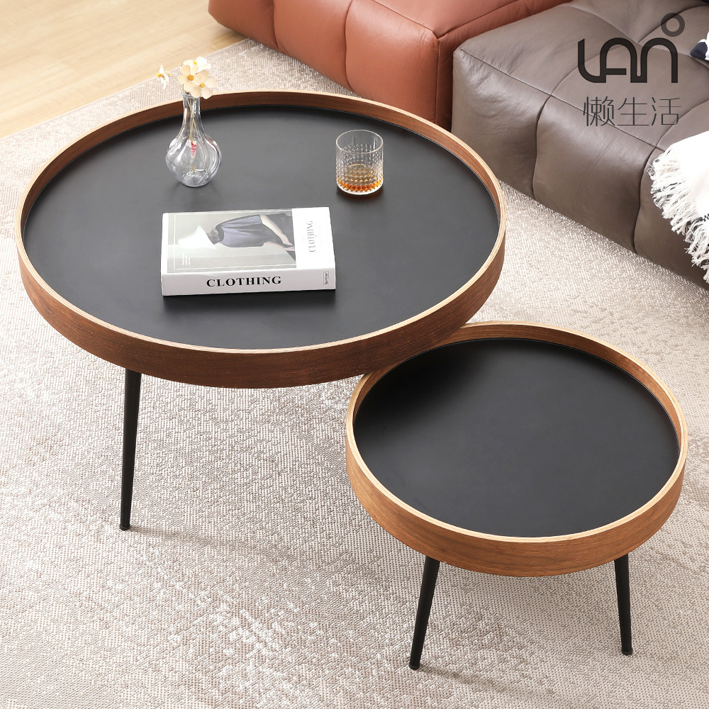 小圆圆桌日式茶几小户户型网红家用客厅简约茶几