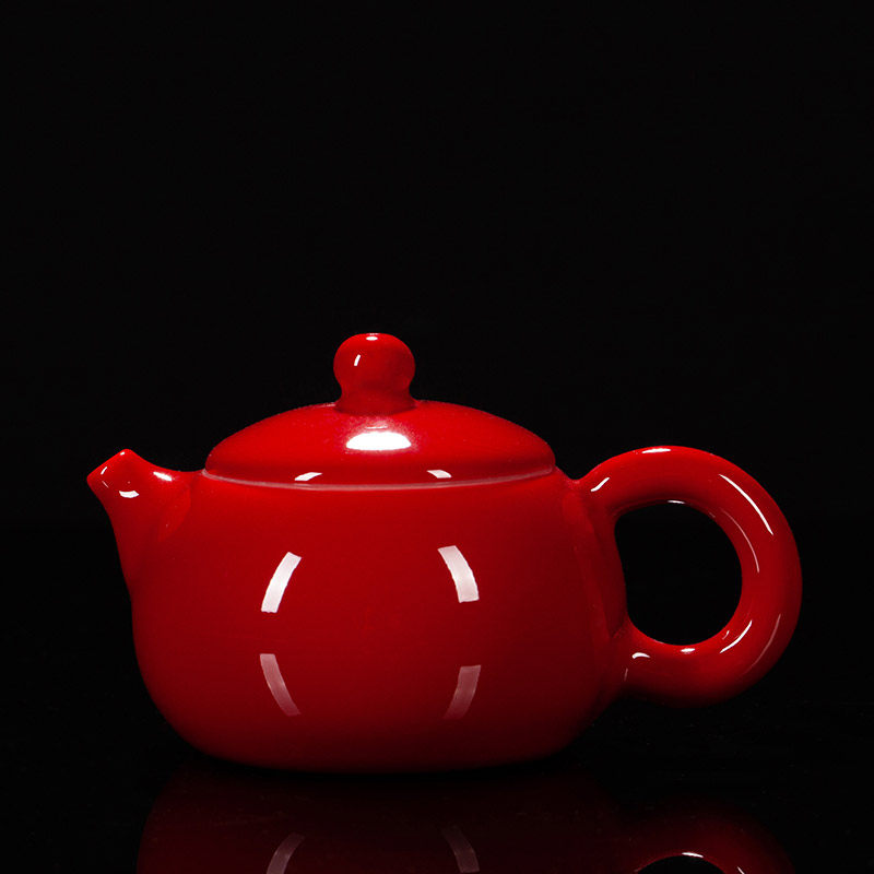 古垚郎红礼品婚庆陶瓷功夫陶功夫红色西施茶壶茶壶