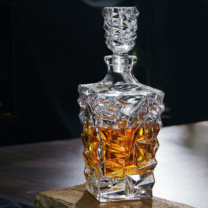 junren威士忌杯酒樽礼盒套装红酒瓶酒樽洋酒杯酒具醒酒器7件套