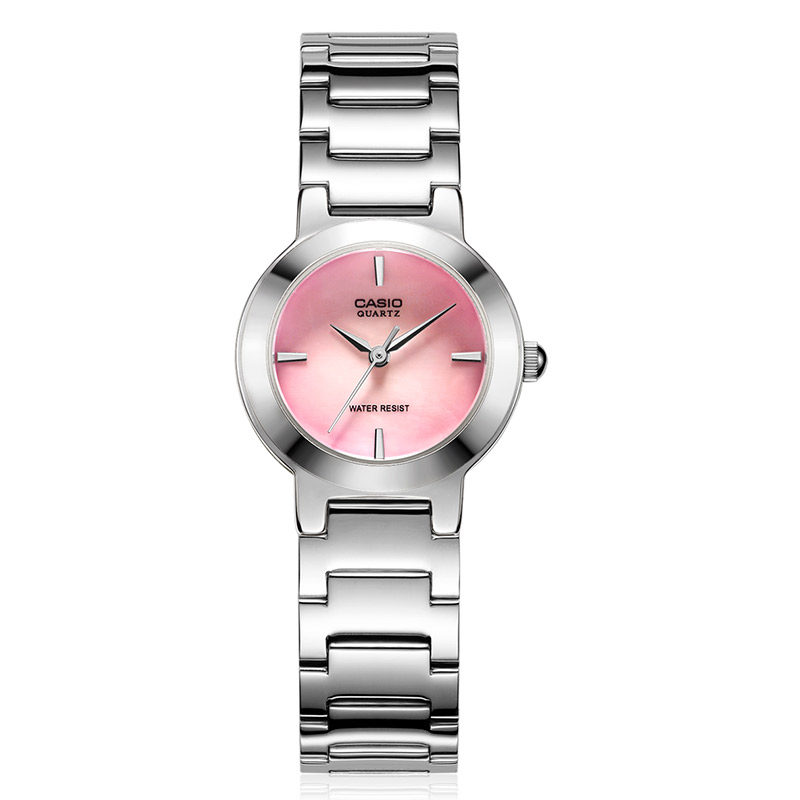 卡西欧女士手表正品casio简约时尚小巧钢带石英日韩腕表