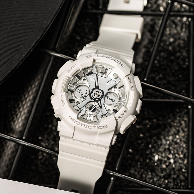 casio卡西欧gshock潮流金属风双防水运动手表gmas120mf7a1日韩腕表