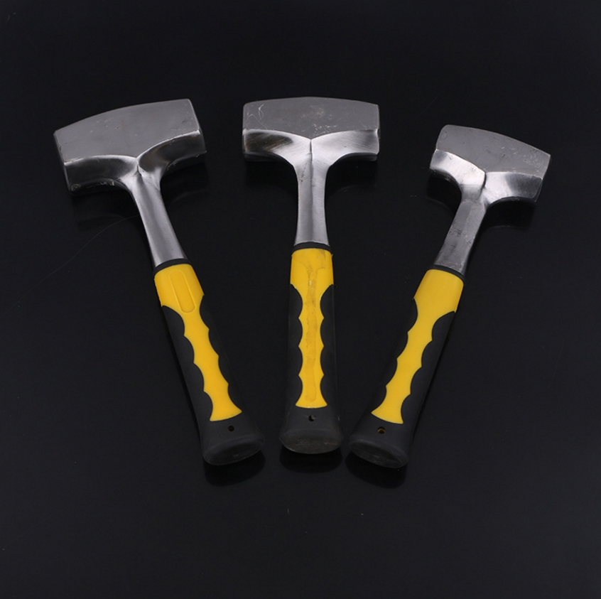 重型石工大号锤子方头铁锤榔头石锤手234磅一体石工锤