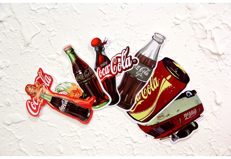 复古可乐拉杆箱笔记本电脑滑板ipad单板滑雪板行李箱贴纸笔记本炫彩贴