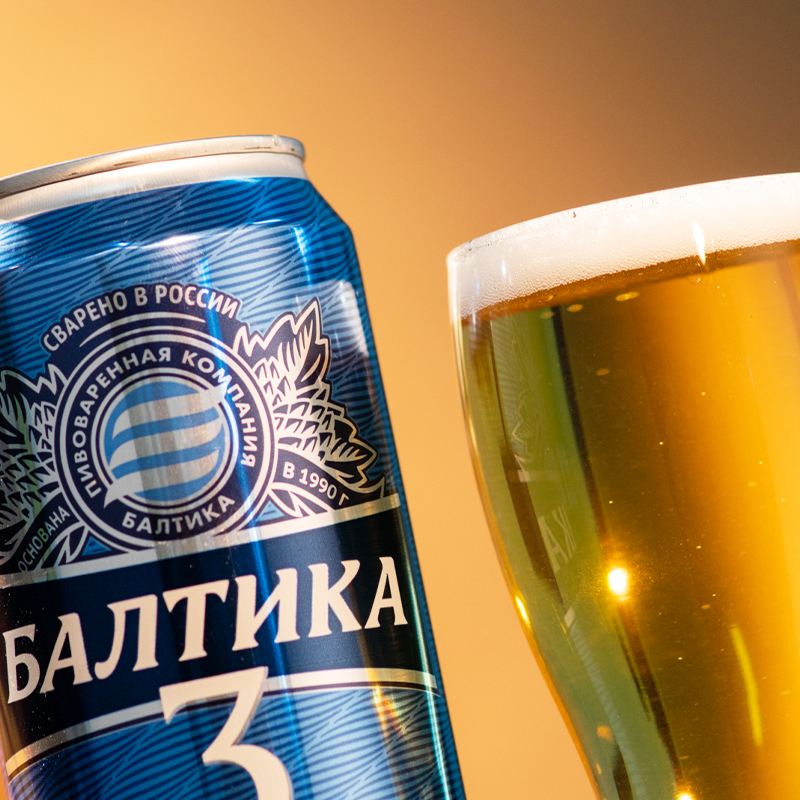 啤酒俄罗斯进口波罗的海3号听装大麦麦精淡爽450ml啤酒