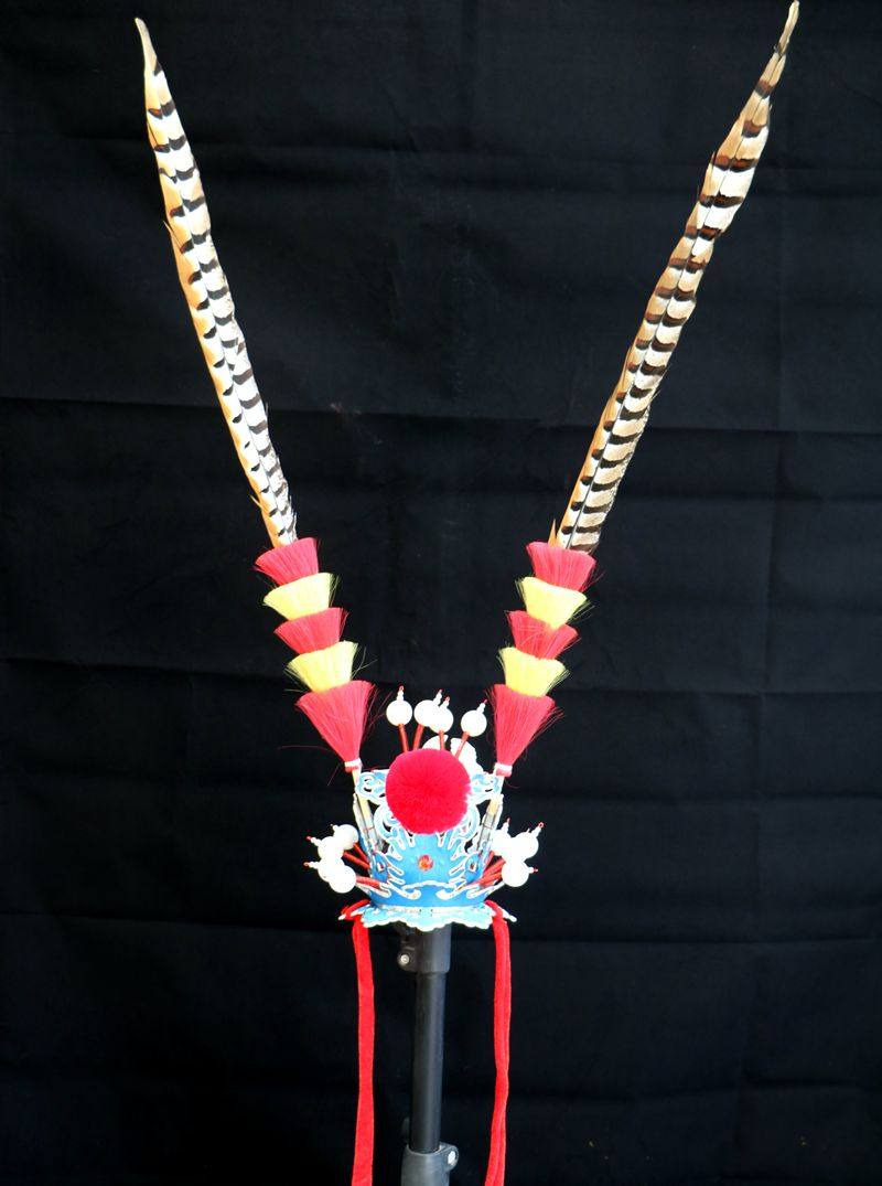 国潮儿童摄影头饰紫金金冠戏剧京剧孙悟空帽子民族服装