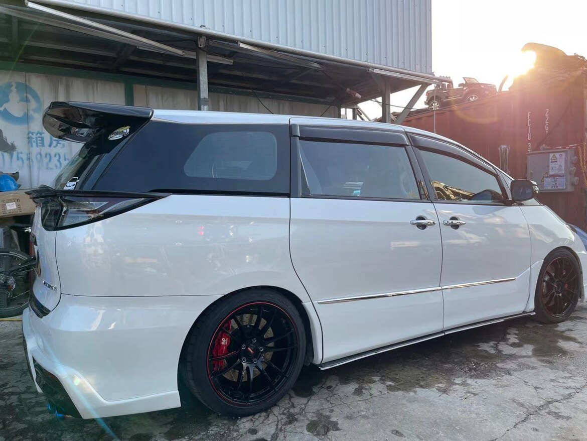 大霸王改装普瑞维亚acr50碳纤维尾盖尾翼spoiler尾杠汽车包围