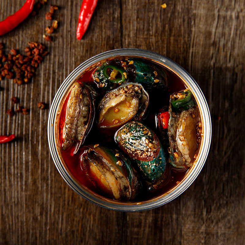 麻辣小鲍鱼仔迷你鲍鱼熟食即食海鲜熟食零食香辣鲍鱼12只左右包邮