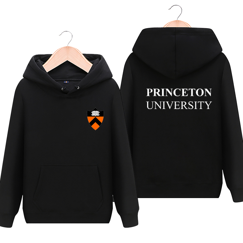 秋冬美国普林斯顿大学princeton校服连帽外套加绒宽松卫衣