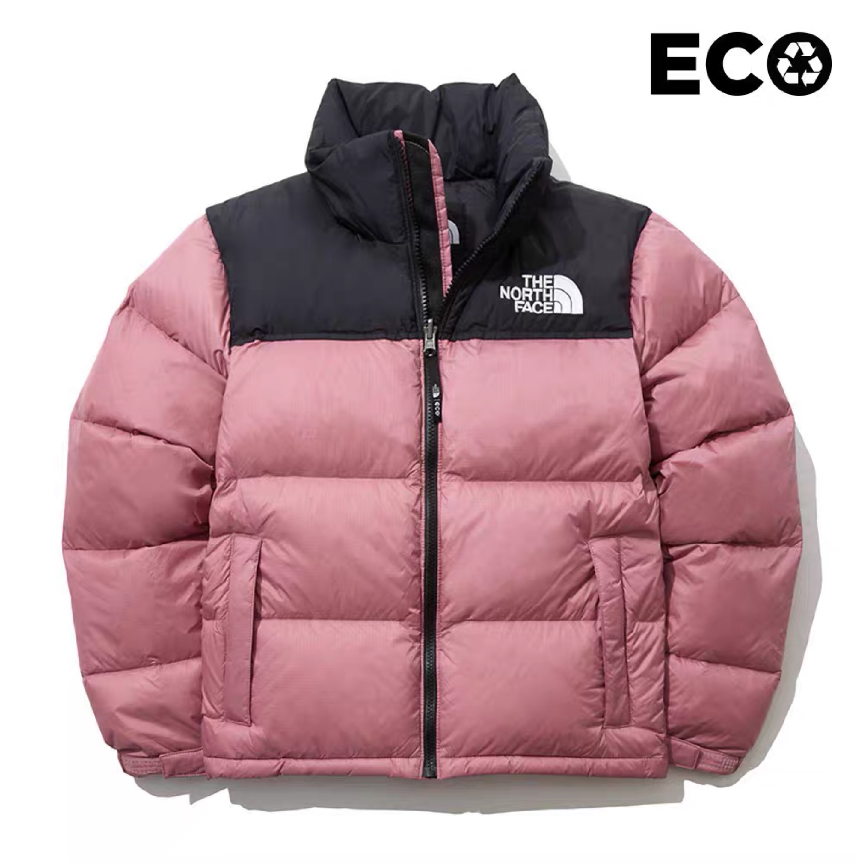 the north face 韩版北面樱花粉玫瑰粉tnf保暖女款加厚休闲羽绒服