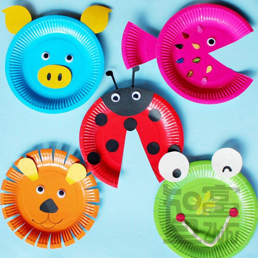 50个包邮 彩色纸盘绘画手工碟子diy白色画画盘子纸碟一次性纸餐盘