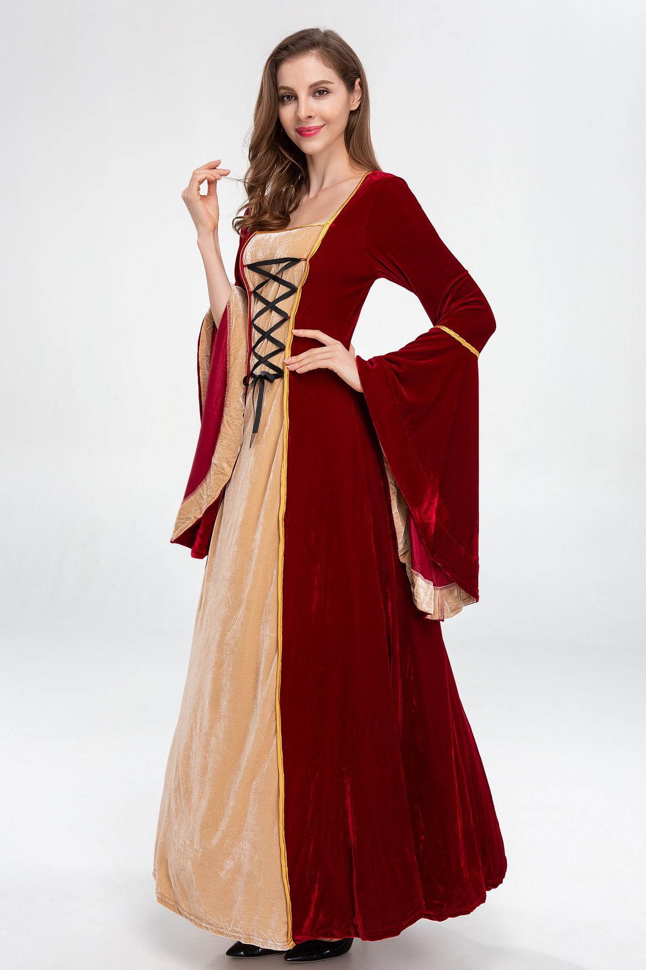 万圣节欧洲复古宫廷中世纪cosplay女王演出服话剧舞台民族服装