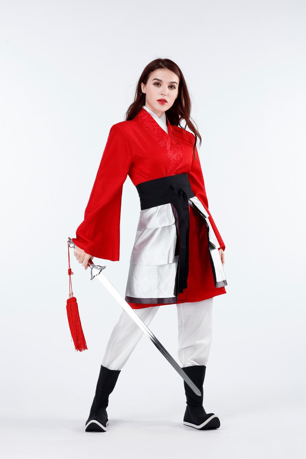 新款迪士尼公主电影花木兰真人cosplay演出服汉民民族传统民族服装