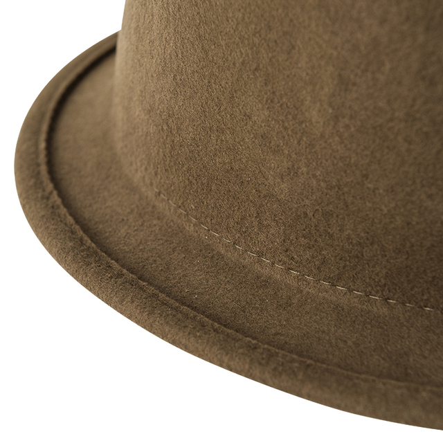 fuo官方 秋冬季时尚简约高筒异形羊毛呢毡帽