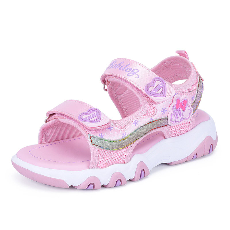 巴布豆童鞋旗舰女童凉鞋中大童2020新款夏时尚韩版儿童小公主鞋子