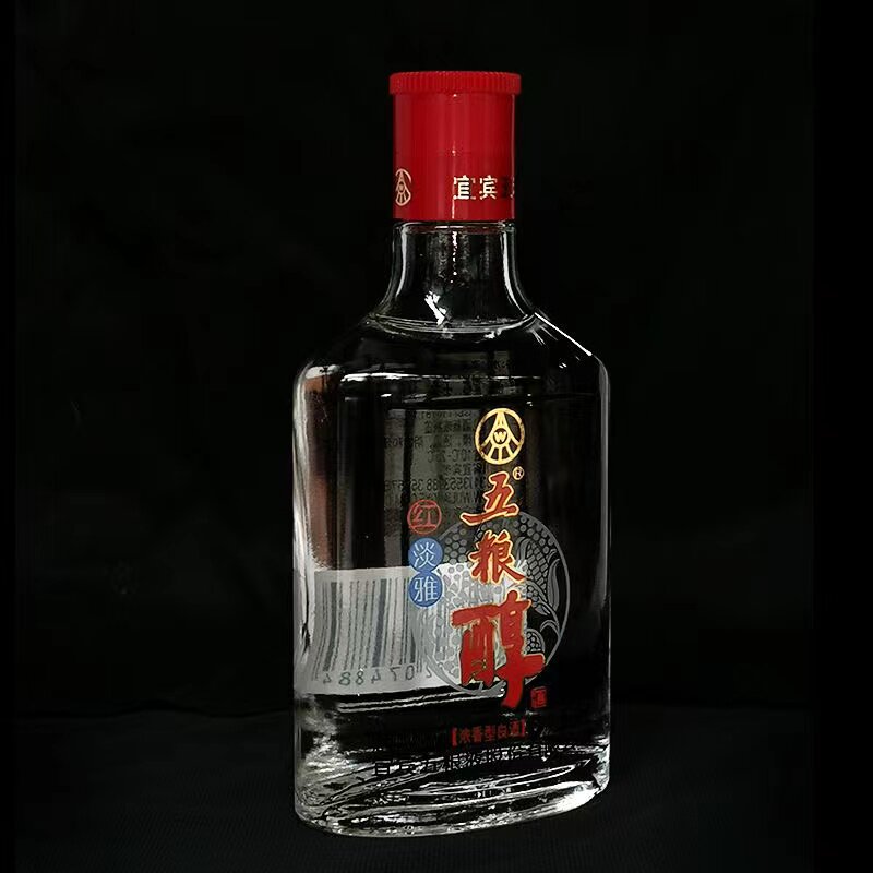 五粮液股份五粮醇红淡雅小酒45度100ml*6瓶浓香型纯粮食自饮小酒