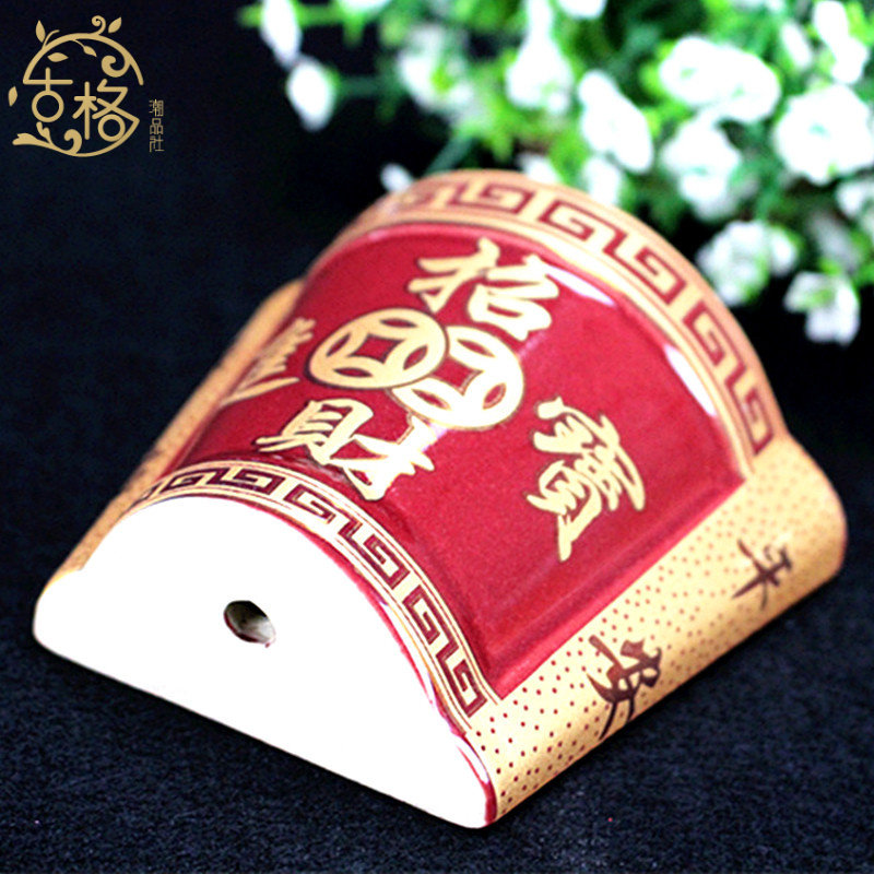 门神香炉挂墙家用拜神壁挂陶瓷壁炉招财进宝香薰香薰炉