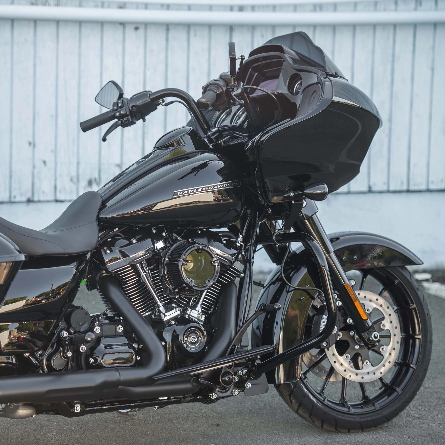 现货哈雷肥仔突破街霸路威肥霸改装流量透明摩托车滤清器