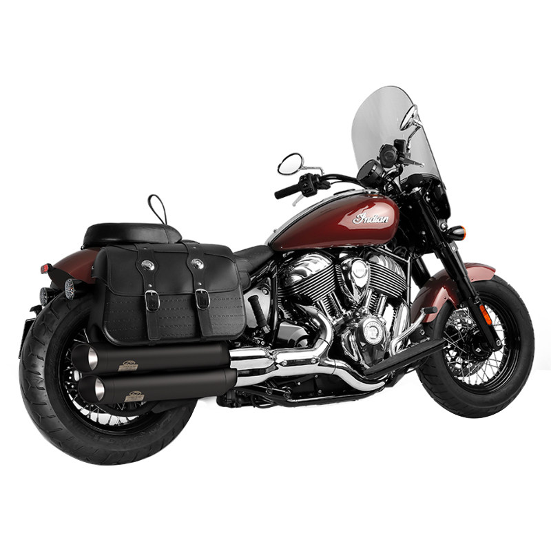 杰克海德22年印第安超级酋长改装电镀黑色尾段摩托车排气管