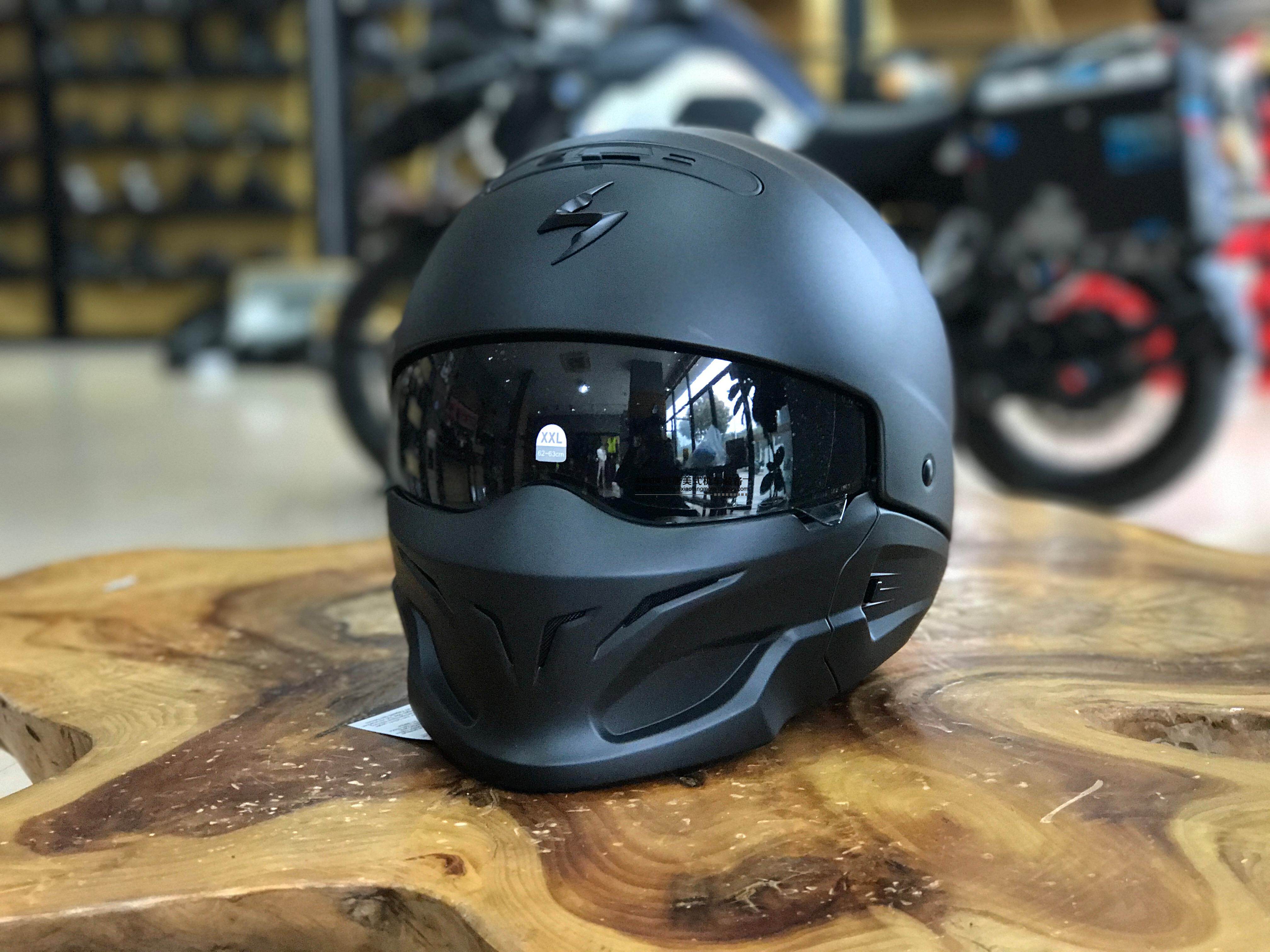 scorpion exo美国蝎子头盔男个性哈雷复古盔四分之三组合盔战士盔