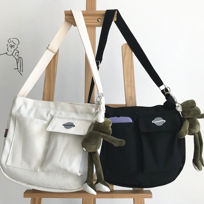 日系星球斜挎包韩国ins文艺港风帆布包女学生单肩女士包袋