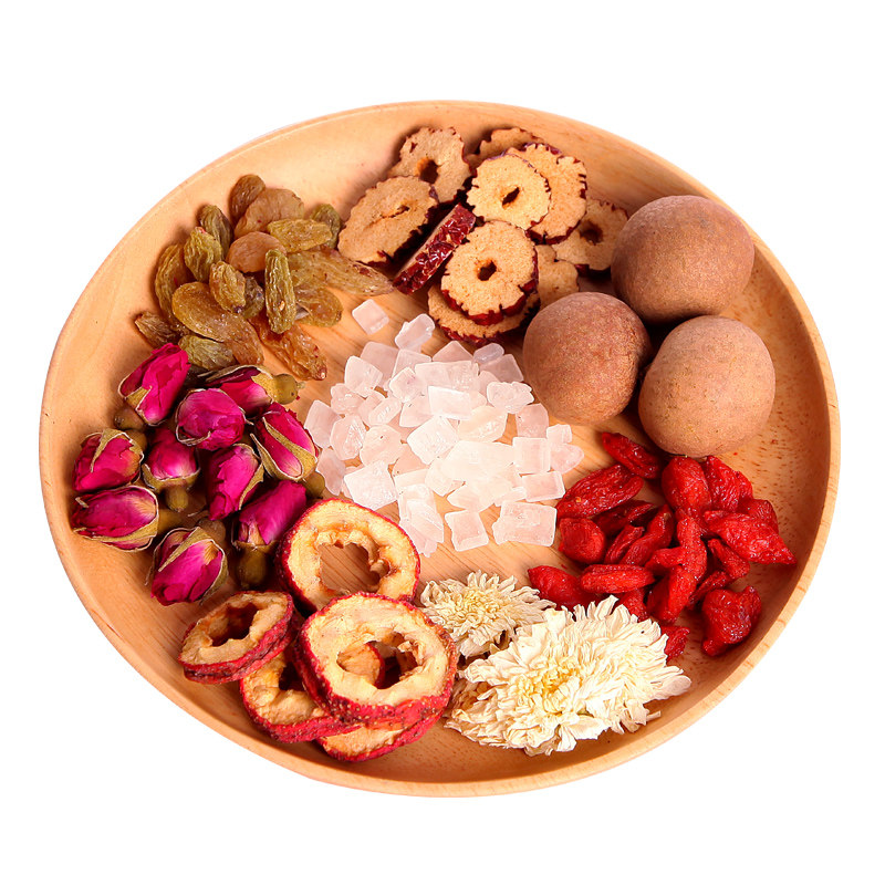 溢香醇八宝茶水果茶桂圆枸杞红枣茶菊花茶补养养生男女茶玫瑰花